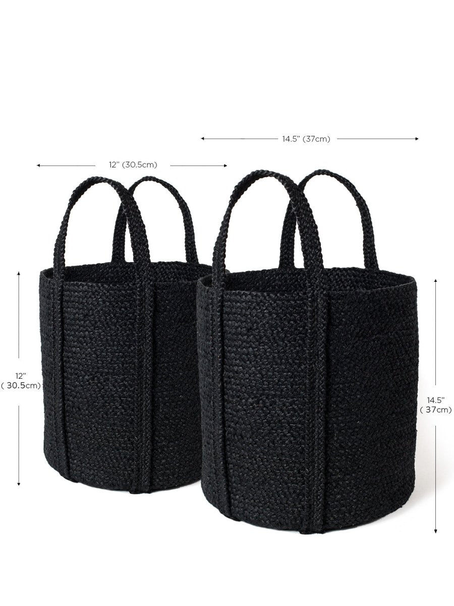Kata Basket with handle - Black - The Sunflower Store Co