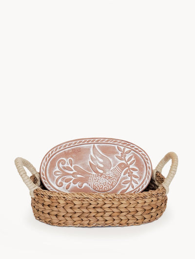 Bread Warmer & Basket - Bird Oval - The Sunflower Store Co