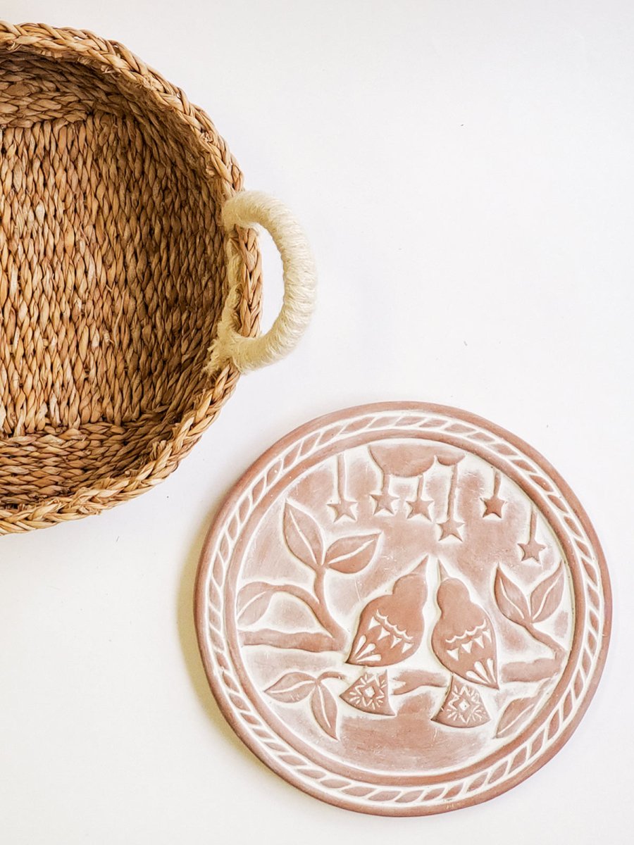 Bread Warmer & Basket - Lovebirds Round - The Sunflower Store Co