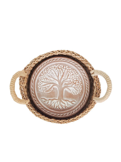 Bread Warmer & Basket - Tree of Life Round - The Sunflower Store Co