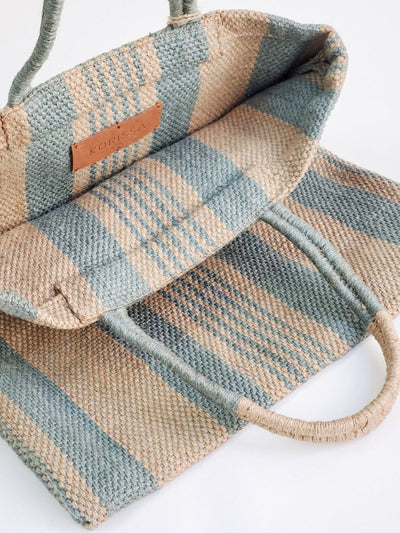 Dora Jute Tote Bag - Pale Green - The Sunflower Store Co