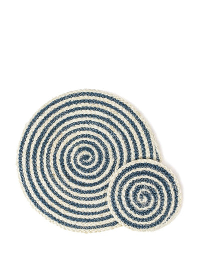Kata Spiral Placemat - Blue (Set of 4) - The Sunflower Store Co