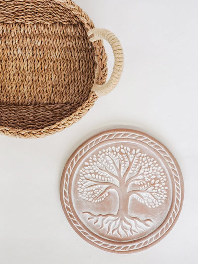 Bread Warmer & Basket - Tree of Life Round - The Sunflower Store Co