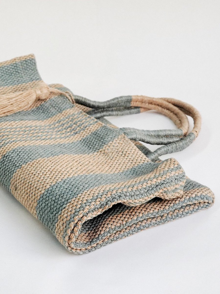 Dora Jute Tote Bag - Pale Green - The Sunflower Store Co
