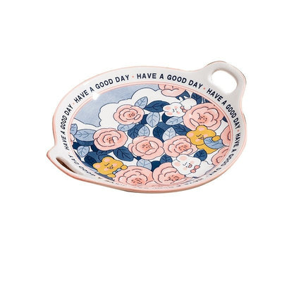 Rose Underglaze Porcelain Household Tableware Large - The Sunflower Store Co
