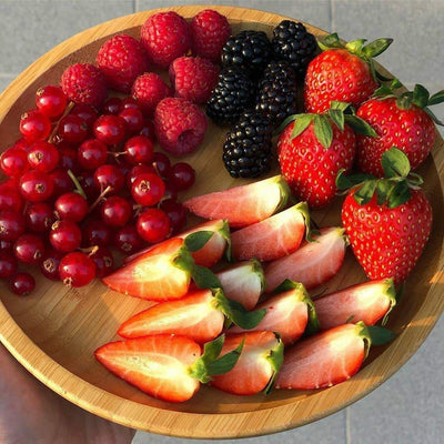 Bamboo Round Plate 7" inch | For Appetizers / Barbecue - The Sunflower Store Co