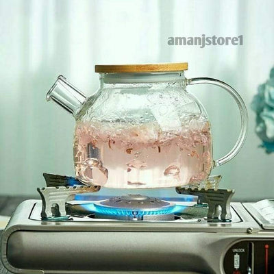 Thermo Glass Teapot 32 Fl Oz | High temperature and shock resistant - The Sunflower Store Co