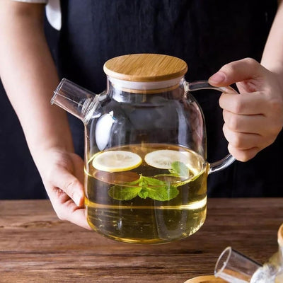 Thermo Glass Teapot 54 Fl Oz | High temperature and shock resistant - The Sunflower Store Co