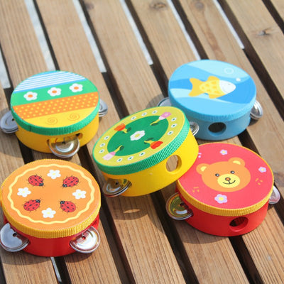 Infant teaching aids wooden hand drums - The Sunflower Store Co