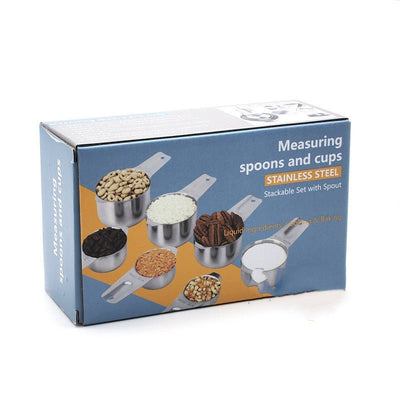 Stainless Steel Measuring Cup and Measuring Spoon 14 - piece Set - The Sunflower Store Co