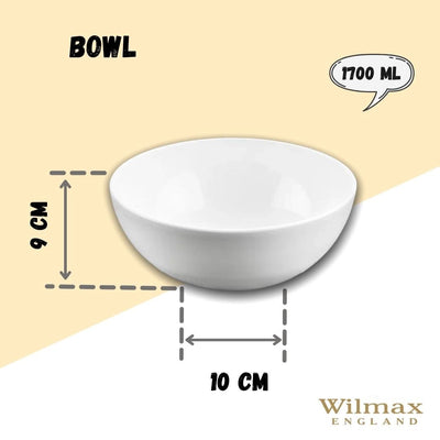 White Bowl 8" inch | 20 Cm 57 Oz | 1700 Ml - The Sunflower Store Co