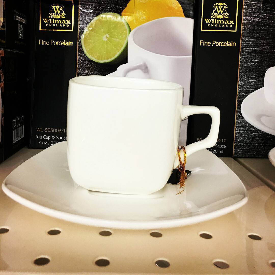 White 3 Oz | 90 Ml Coffee Cup & Saucer - The Sunflower Store Co