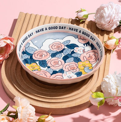 Rose Underglaze Porcelain Household Tableware Large - The Sunflower Store Co