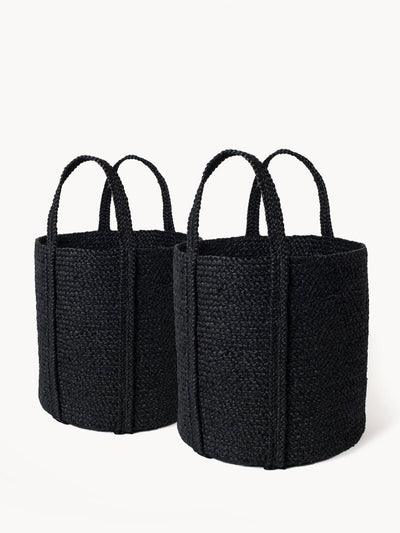 Kata Basket with handle - Black - The Sunflower Store Co
