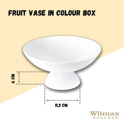 White Fruit Vase 9.5" inch X 4.5" inch |In Colour Box - The Sunflower Store Co
