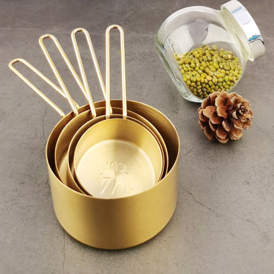 Stainless Steel Measuring Cup Gold DIY Tool - The Sunflower Store Co