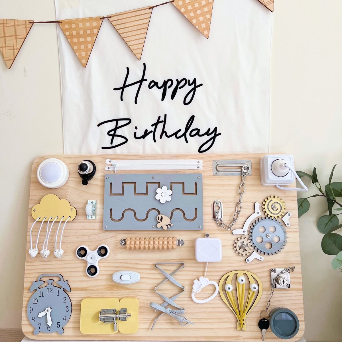 Baby Busy Board Finished DIY Accessories Teaching Aids - The Sunflower Store Co