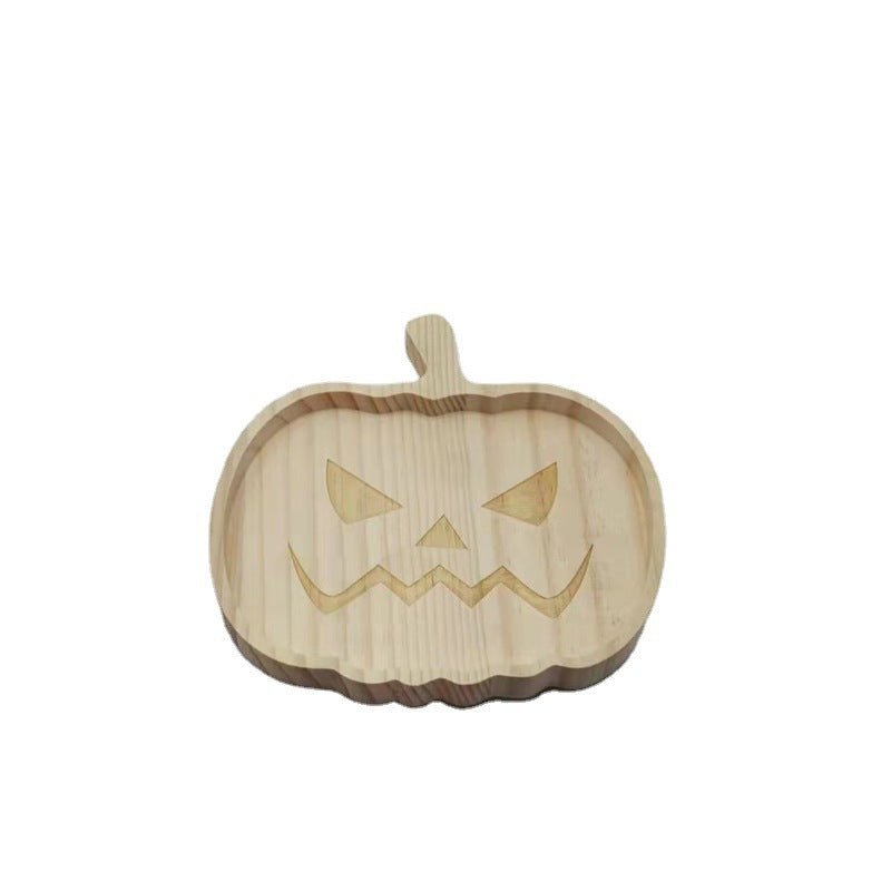 Halloween Wooden Pumpkin Tray Home Decor - The Sunflower Store Co