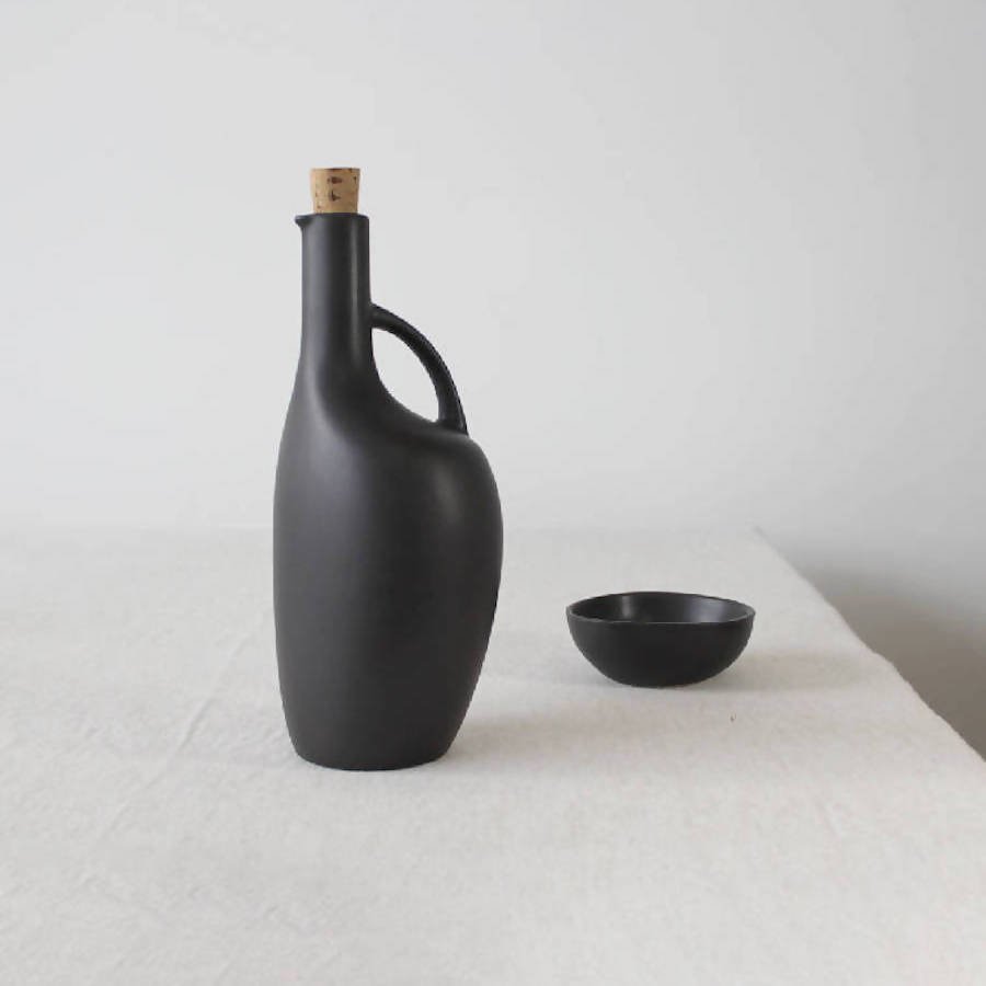 Stoneware Olive Oil Bottle | Canard 34oz - The Sunflower Store Co