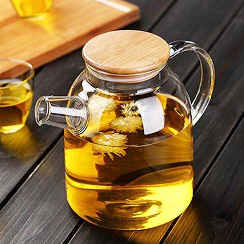 Thermo Glass Teapot 54 Fl Oz | High temperature and shock resistant - The Sunflower Store Co