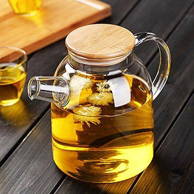 Thermo Glass Teapot 54 Fl Oz | High temperature and shock resistant - The Sunflower Store Co