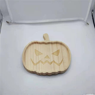 Halloween Wooden Pumpkin Tray Home Decor - The Sunflower Store Co