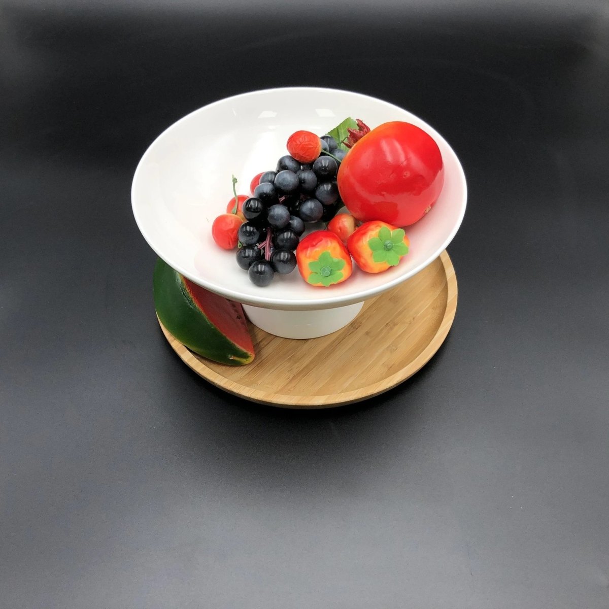 White Fruit Vase 9.5" inch X 4.5" inch |In Colour Box - The Sunflower Store Co