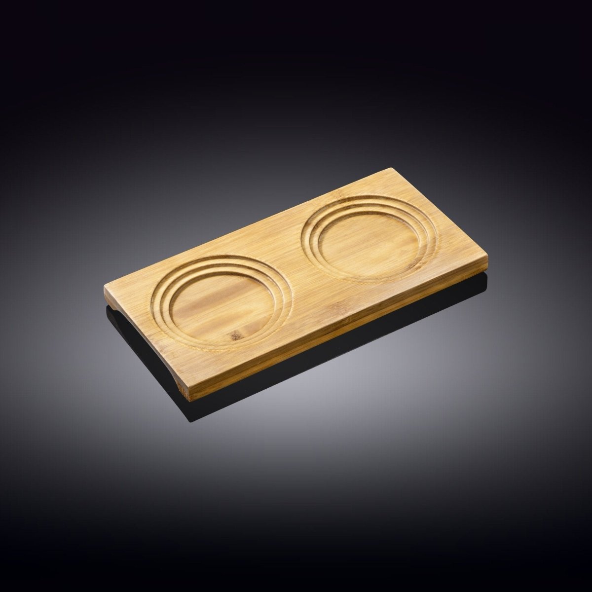 A Set Of 3 Bamboo Double Trays With 6 Doublewalled Thermo Bowls To Match - The Sunflower Store Co