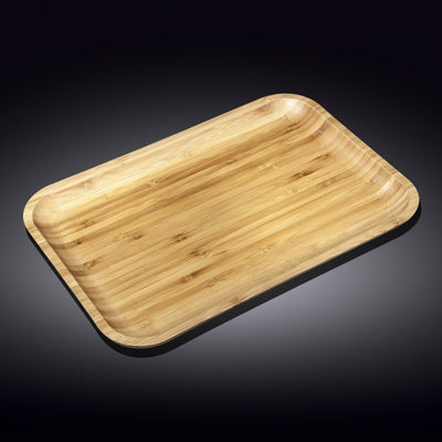 Bamboo Platter 14" inch X 10" inch | For Appetizers / Barbecue / Steak - The Sunflower Store Co