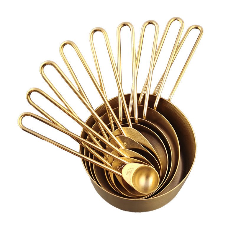 Stainless Steel Measuring Cup Gold DIY Tool - The Sunflower Store Co