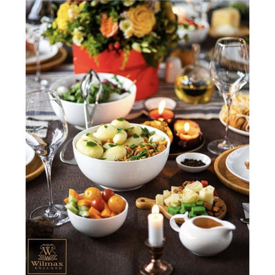 White Bowl 8" inch | 20 Cm 57 Oz | 1700 Ml - The Sunflower Store Co