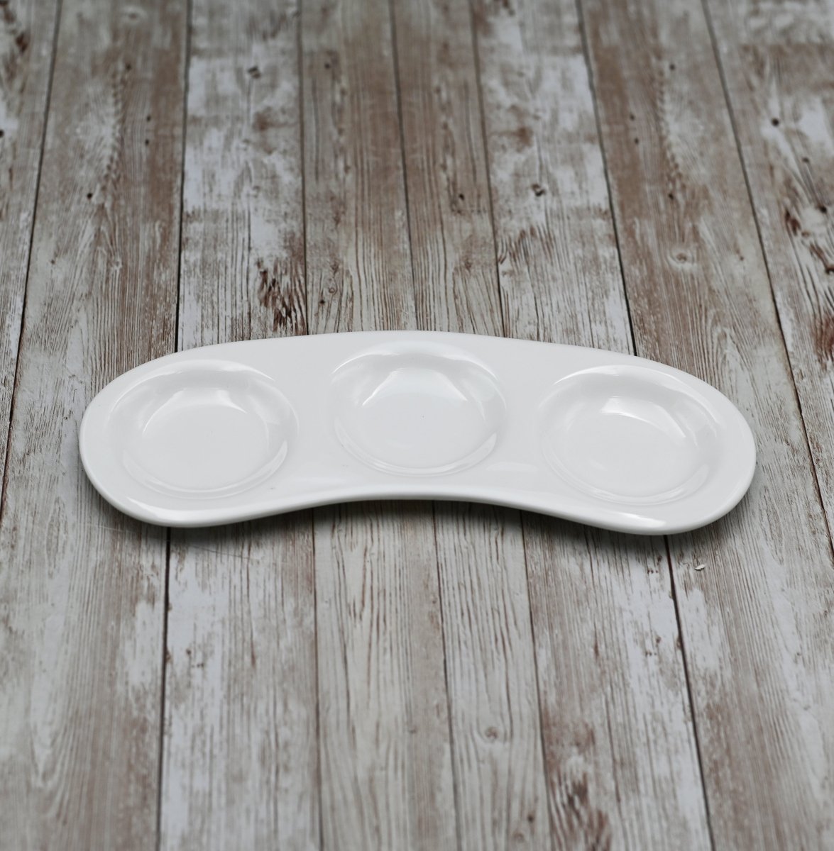 A Mignardises (Petit Four) Serving Set With Bamboo Oval Tray And Porcelain Dishes To Match - The Sunflower Store Co