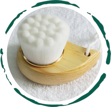 Facial Brush with Bamboo Handle - The Sunflower Store Co