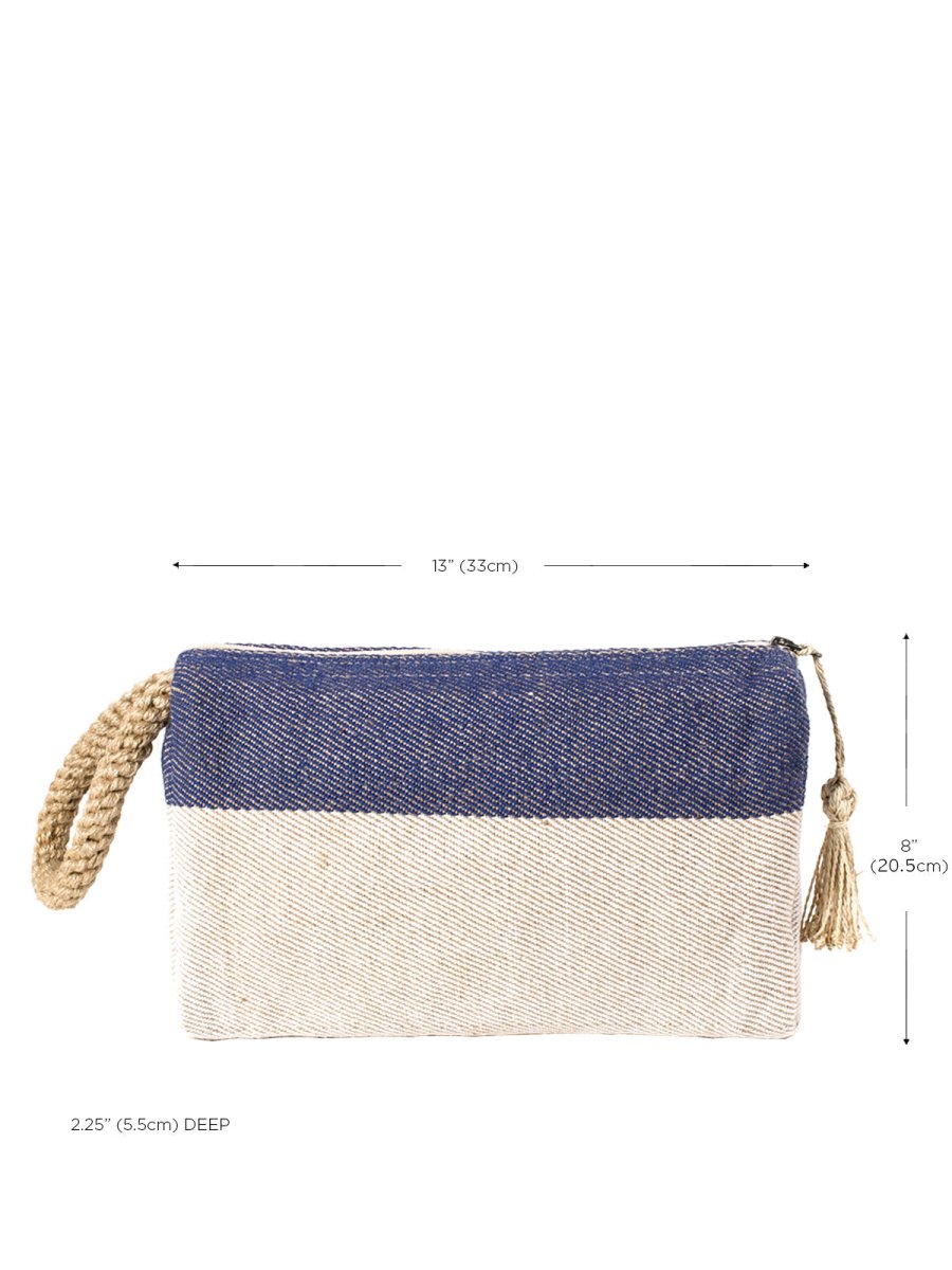 Block A Clutch - Blue - The Sunflower Store Co