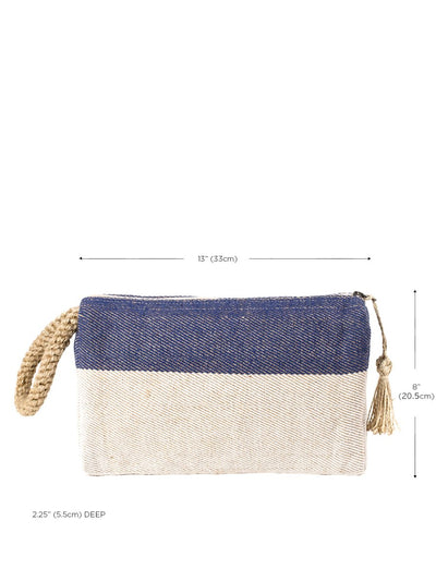 Block A Clutch - Blue - The Sunflower Store Co