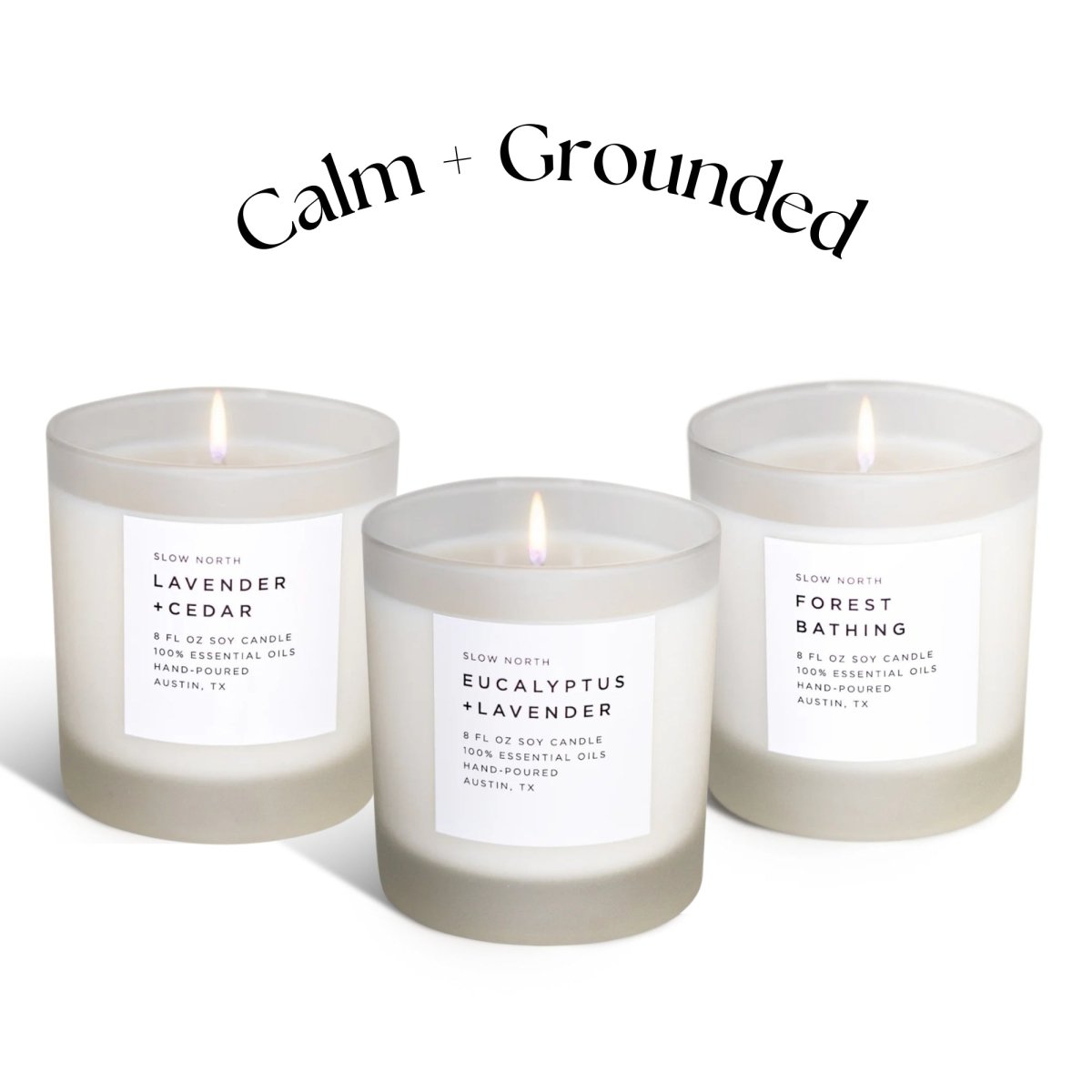 Calm + Grounded Trio - Signature Candle Bundle - The Sunflower Store Co