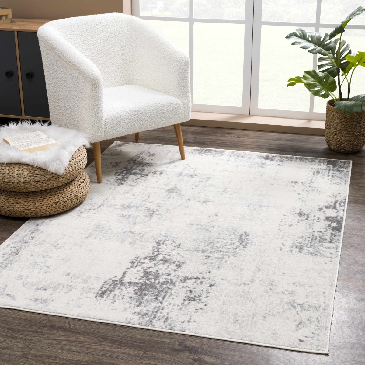 Tigrima Gray & Ivory 2321 Area Rug - Clearance - The Sunflower Store Co