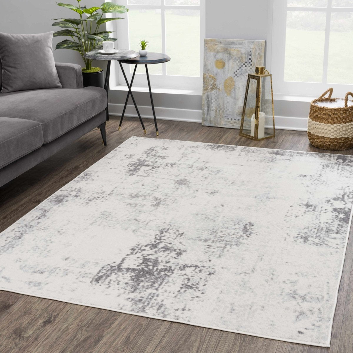 Tigrima Gray & Ivory 2321 Area Rug - Clearance - The Sunflower Store Co