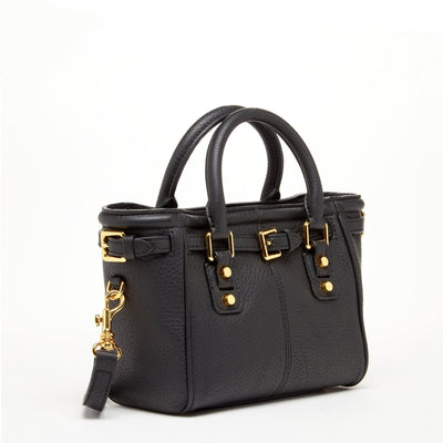 SUSU Top Handle Leather Satchel Bag Black Purse Crossbody Bag for Women - The Sunflower Store Co