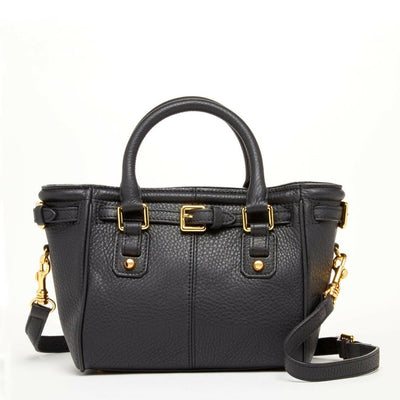 SUSU Top Handle Leather Satchel Bag Black Purse Crossbody Bag for Women - The Sunflower Store Co