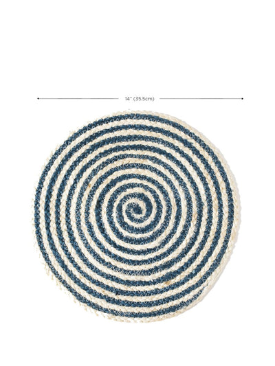 Kata Spiral Placemat - Blue (Set of 4) - The Sunflower Store Co