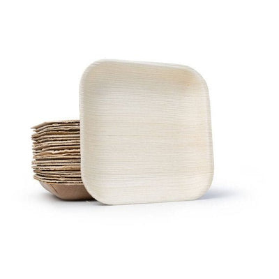 Palm Leaf Square Plates 7" Inch (Set of 100/50/25) - The Sunflower Store Co