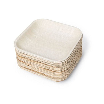 Palm Leaf Square Plates 7" Inch (Set of 100/50/25) - The Sunflower Store Co