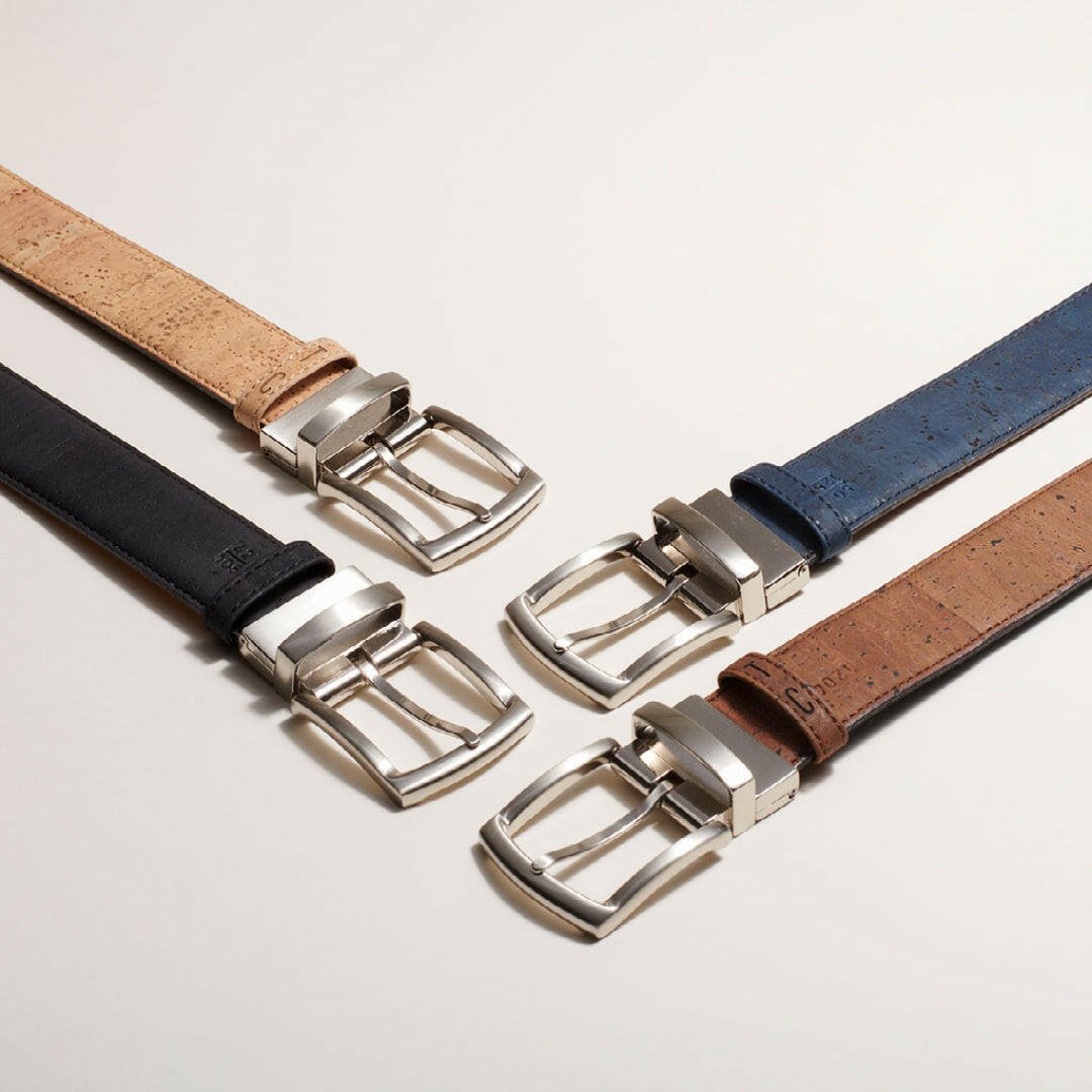 Cork Reversible Men's Belt (Brown/Navy) - The Sunflower Store Co