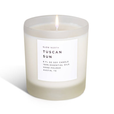 Tuscan Sun - Signature Candle (Orange + Frankincense + Jasmine) - The Sunflower Store Co