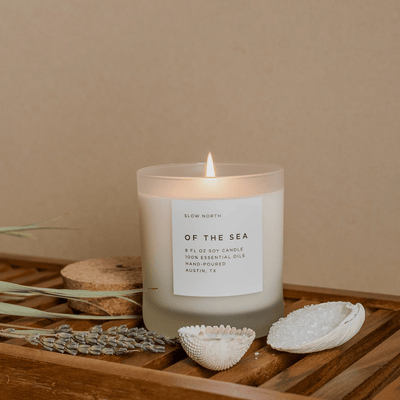 Of The Sea - Signature Candle (Eucalyptus + Lavender + Peppermint) - The Sunflower Store Co