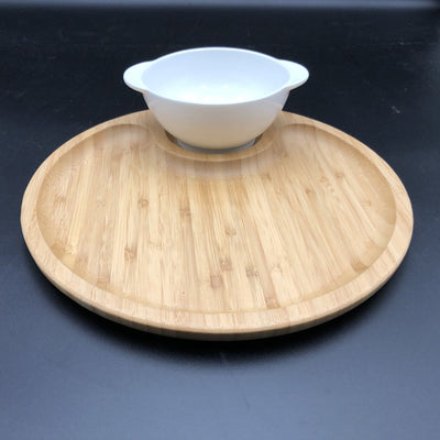 Bamboo And Fine Porcelain Set For Single Serve Soup Or Cereal Or Your Favorite Dessert - The Sunflower Store Co