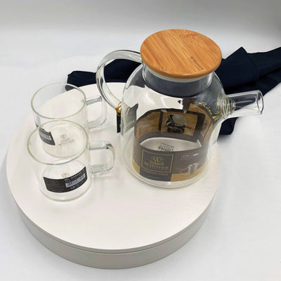 3 Piece Thermo Glass Asian Tea Entertaining Set For 2 - The Sunflower Store Co