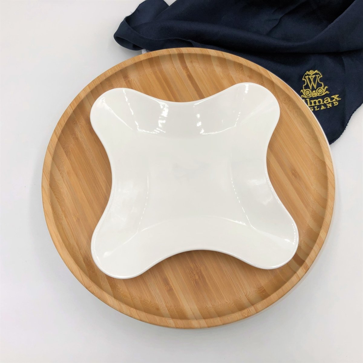 Bamboo And Fine Porcelain 4 Sided Star Dish/plate Setting - The Sunflower Store Co