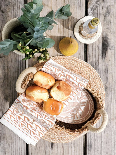 Bread Warmer & Basket Gift Set with Tea Towel - Bird Oval - The Sunflower Store Co